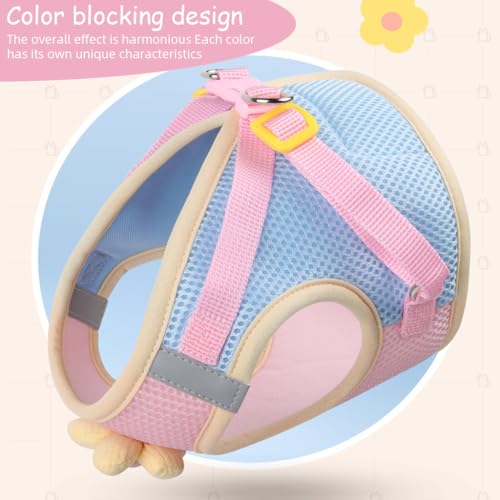 Qpets® Cat Vest Harness with 1.5m Leash Cute Flower Belt Breathable Mesh Quick Release Buckle 360 Swivel Hook Design for Outdoor Walking Travel M Bust 35-40cm 2PCS Qpets® Cat Vest Harness with 1.5m Leash Cute Flower Belt Breathable Mesh Quick Release Buckle 360 Swivel Hook Design for Outdoor Walking Travel M Bust 35-40cm 2PCS
